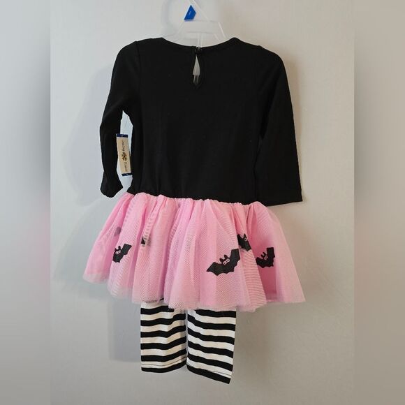 Girl Toddler SPOOKY VIBES Graphic Dress & Legging Set Size 2T NWT - Picture 7 of 9